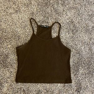SHEIN Cropped Dark Green Tank Top
